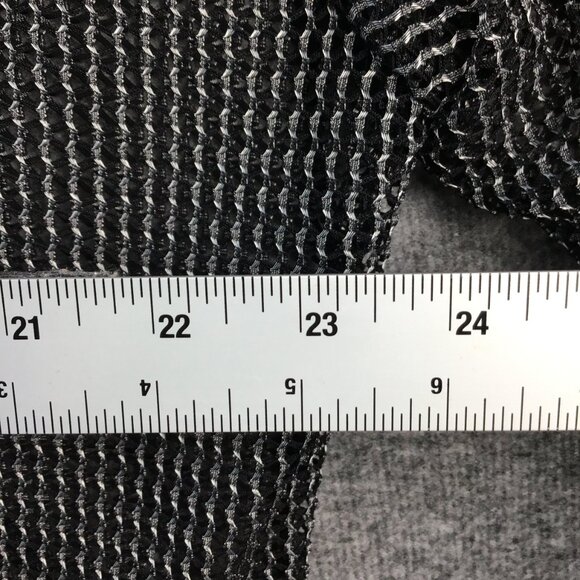 MALTOS Black Lace Knit See Through Cuban Collar Button Down Up Vintage Shirt 2XL - Picture 4 of 7